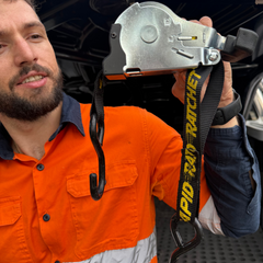 Rapid Ratchet - Silver - Auto Retractable Ratchet Strap